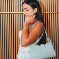 Borsa a Spalla Celeste