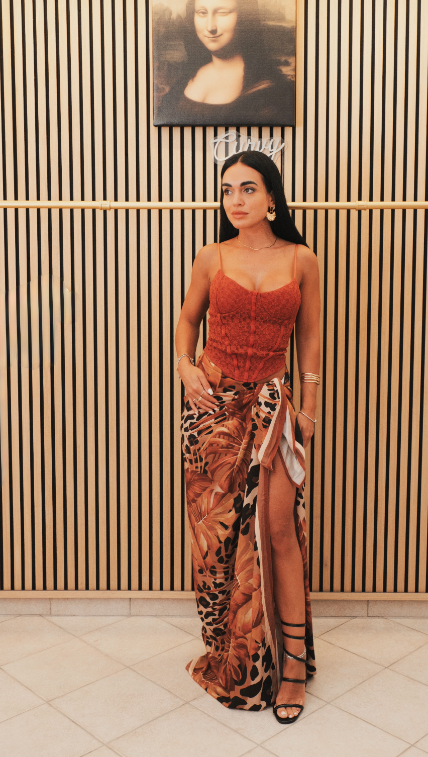 Corsetto in Pizzo Rust