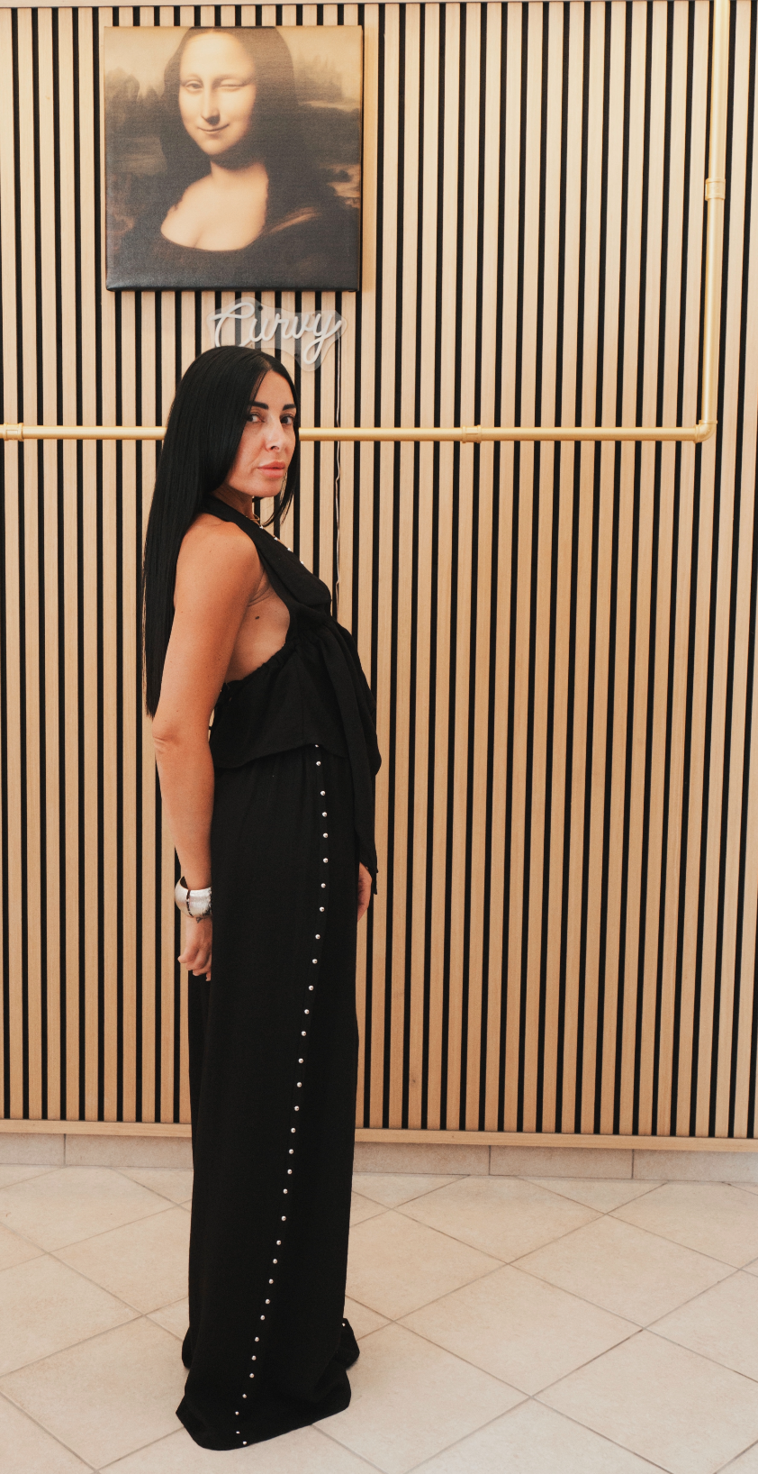 Completo Co-Ord NERO con Borchie Silver