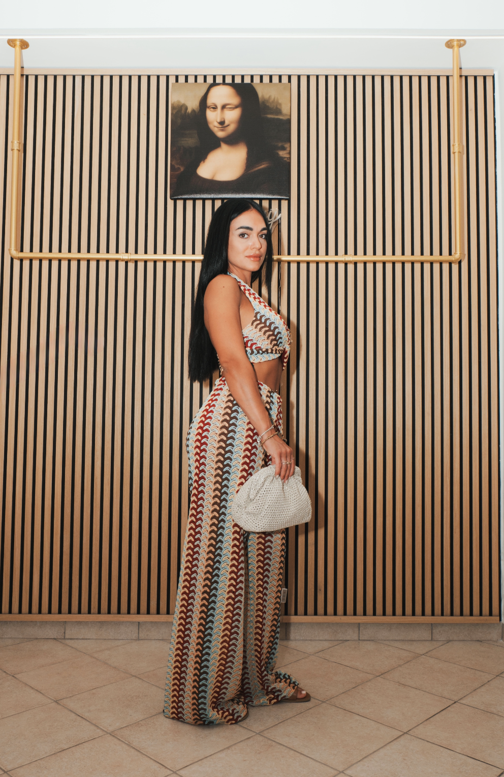 Completo Co-Ord Top & Pantaloni Palazzo Crochet