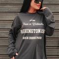 Maglia oversize con stampa "college"