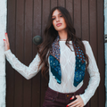 Foulard Lumina blu fantasia paisley