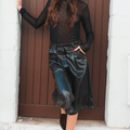 Body nero in tulle trasparente a pois
